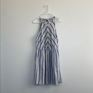 Reserved Blue and White Striped Midi Dress